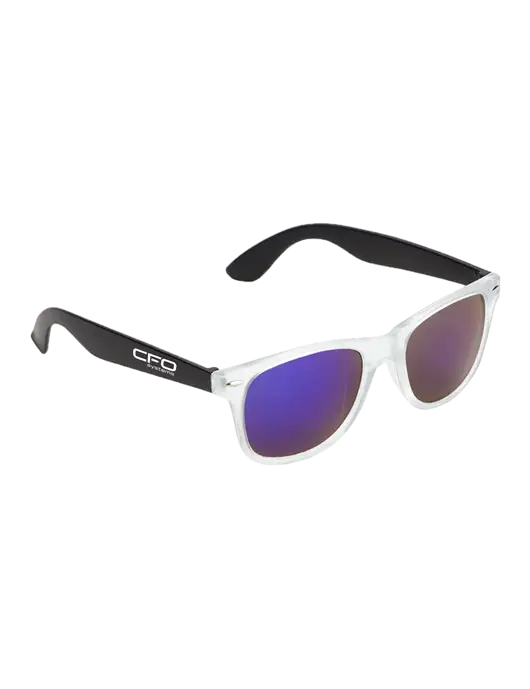 Key West Black Mirrored Sunglasses w/CFO Systems Logo