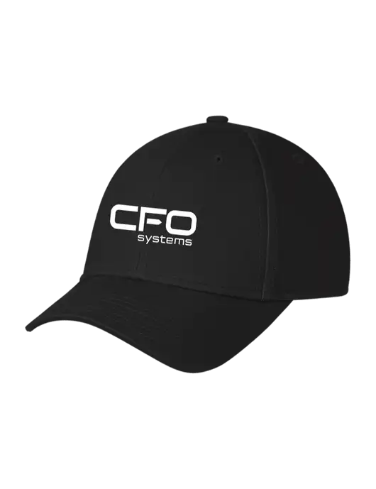 Black Structured Cap Hook & Loop w/CFO Systems Logo