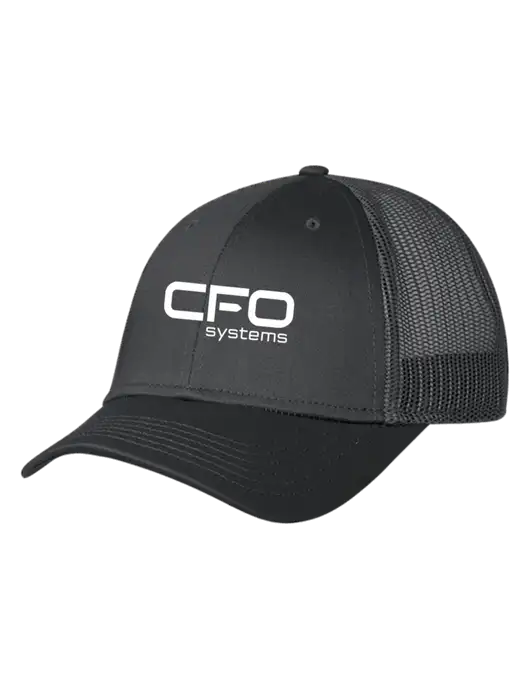 Charcoal Mesh Trucker Cap Snap Back w/CFO Systems Logo