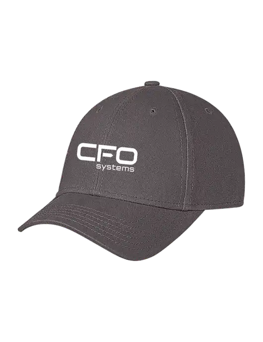Medium Dark Grey Structured Soft Snap Closure Hook & Loop Cap w/CFO Systems Logo