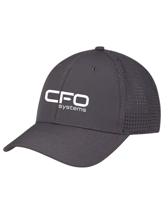 Charcoal Performance Stretchable Cap Hook & Loop w/CFO Systems Logo
