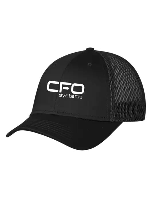 Black Mesh Trucker Cap Snap Back w/CFO Systems Logo