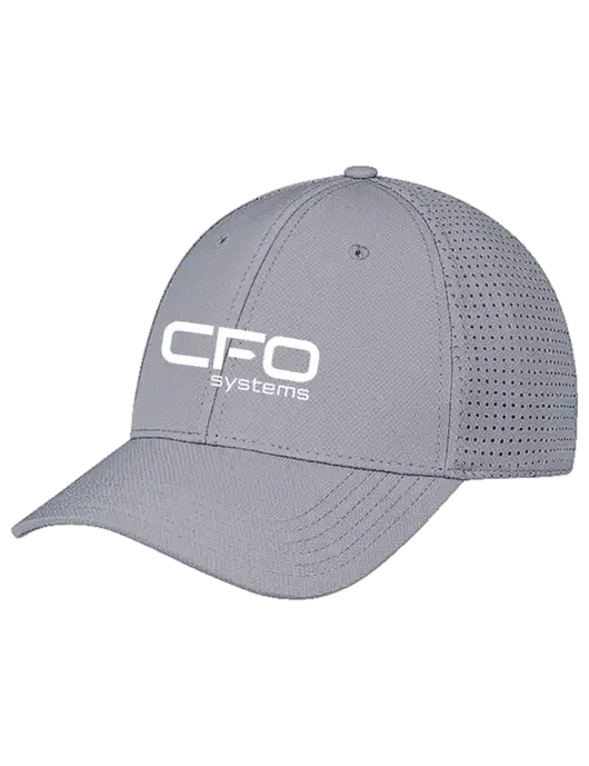 Grey Performance Stretchable Cap Hook & Loop w/CFO Systems Logo