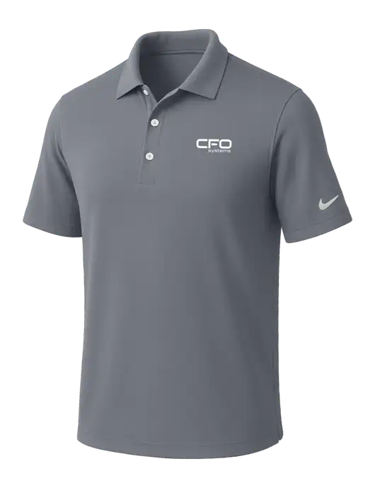 NIKE Medium Grey Dri-Fit Micro Pique Polo w/CFO Systems Logo
