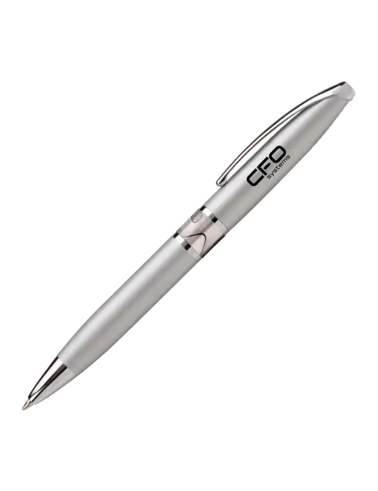 Illusion Silver Pen - Black Ink w/CFO Systems Logo