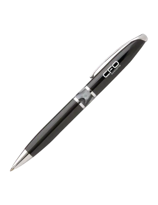 Illusion Black Pen - Black Ink w/CFO Systems Logo