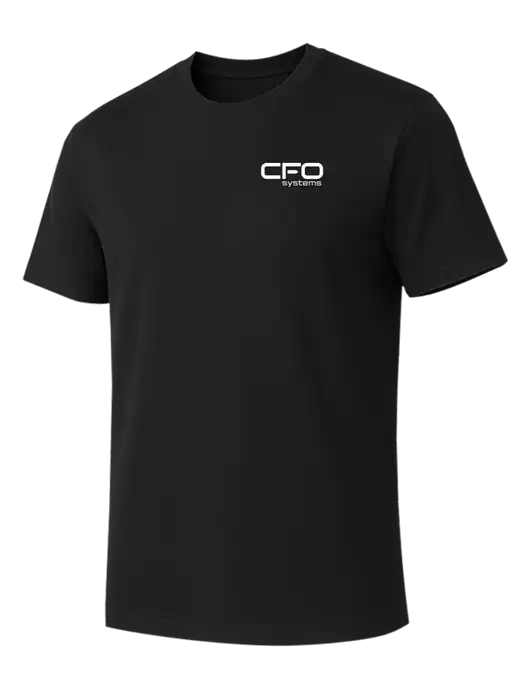 Allmade Deep Black Organic Cotton Tee w/CFO Systems Logo