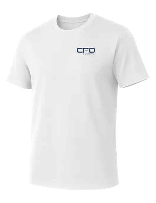 Allmade Bright White Organic Cotton Tee w/CFO Systems Logo