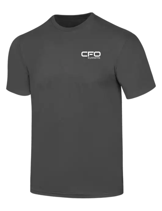 Simply Soft Charcoal 4.5oz  Poly/Combed Ring Spun Cotton T-Shirt w/CFO Systems Logo