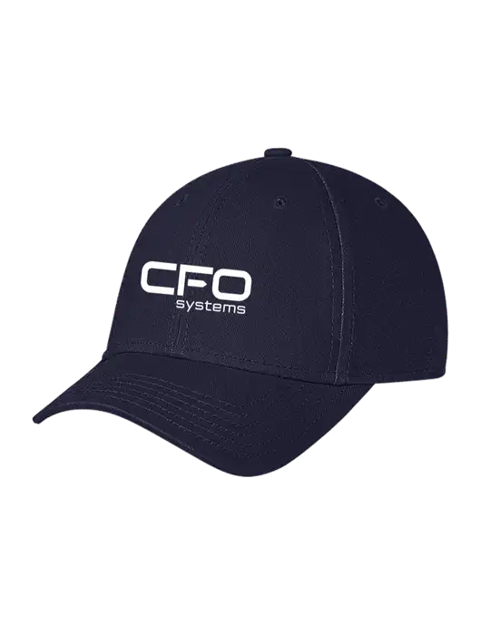 Navy Structured Soft Snap Closure Hook & Loop Cap w/CFO Systems Logo