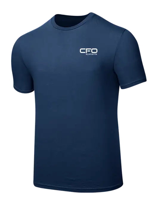 Seriously Soft Deep Slate Blue T-Shirt w/CFO Systems Logo