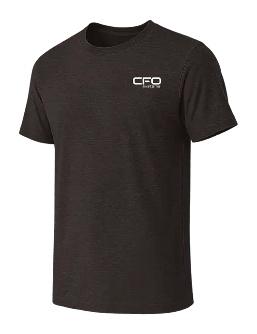 BELLA+CANVAS Dark Grey Heather CVC Short Sleeve Tee w/CFO Systems Logo