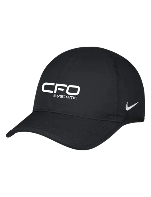 Nike Black Featherlight Cap w/CFO Systems Logo