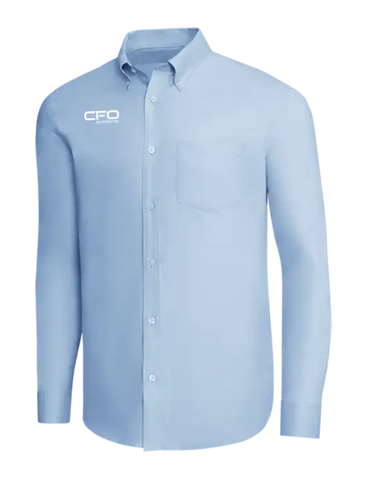 Brooks Brothers Light Blue Wrinkle-Free Stretch Pinpoint Shirt w/CFO Systems Logo