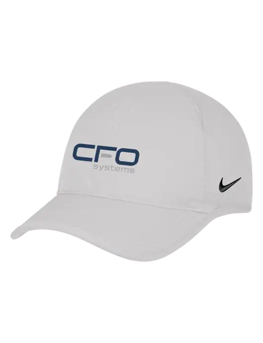 Nike White Featherlight Cap w/CFO Systems Logo