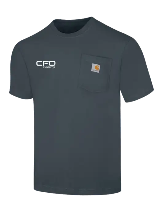 Carhartt Workwear Dark Slate Blue Pocket Short Sleeve T-Shirt w/CFO Systems Logo