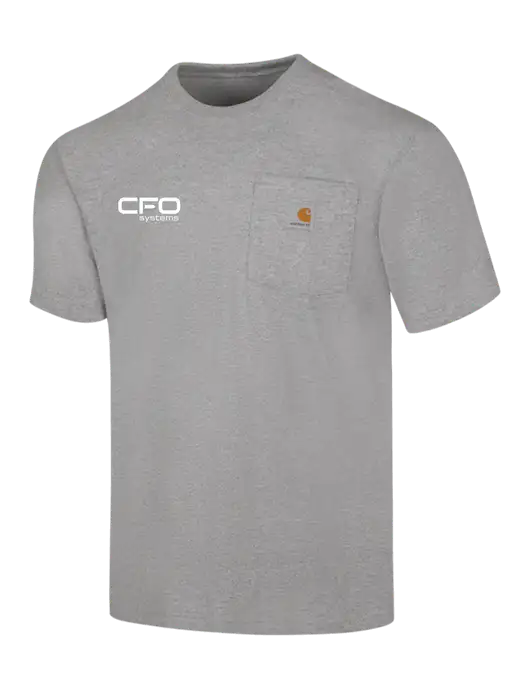 Carhartt Workwear Light Grey Heather Pocket Short Sleeve T-Shirt w/CFO Systems Logo