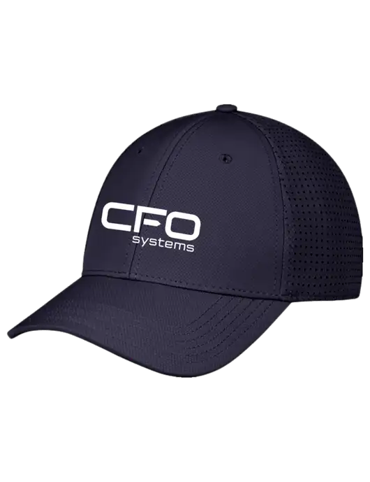 Navy Performance Stretchable Cap Hook & Loop w/CFO Systems Logo