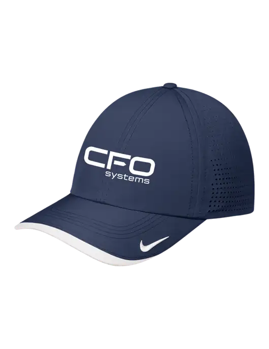 Nike Navy/White Dri-FIT Perforated Performance Cap w/CFO Systems Logo