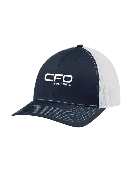 Richardson Adjustable Snapback Original 112 Trucker Cap Navy w/White Mesh w/CFO Systems Logo