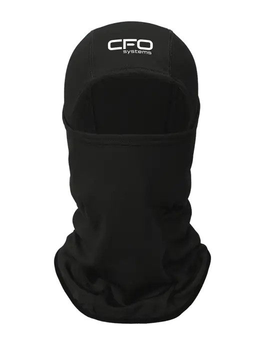 Black CornerStone Smooth Fleece Face Mask w/CFO Systems Logo