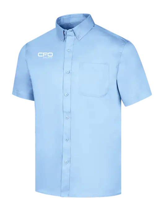 Short Sleeve Light Blue Superpro React Twill Shirt w/CFO Systems Logo