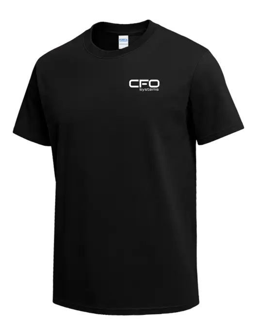 Black Heavyweight 6.1 oz T-Shirt w/CFO Systems Logo