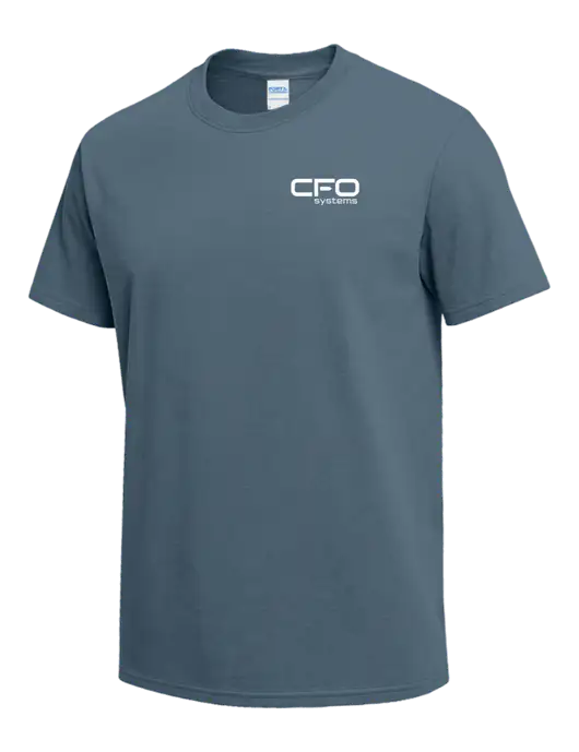 Slate Blue Heavyweight 6.1 oz T-Shirt w/CFO Systems Logo