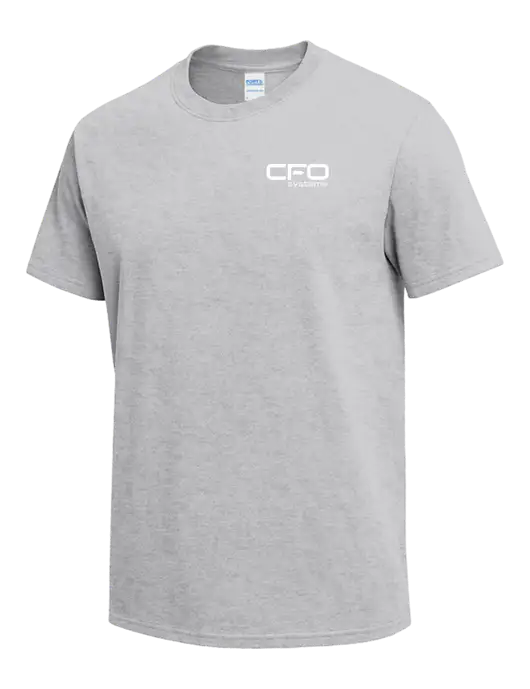 Light Grey Heather Heavyweight 6.1 oz T-Shirt w/CFO Systems Logo
