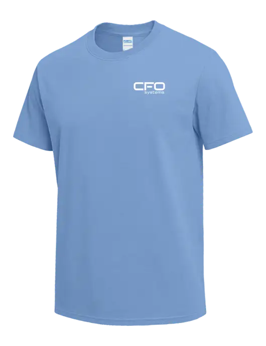 Light Blue Heavyweight 6.1 oz T-Shirt w/CFO Systems Logo