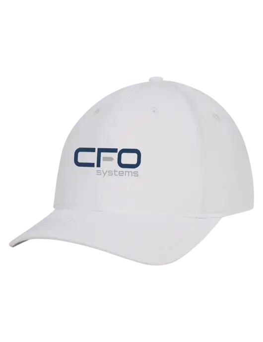 White Nylon Twill Performance Cap w/CFO Systems Logo