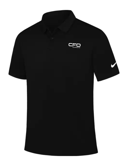 Nike Black Dry Essential Solid Polo w/CFO Systems Logo