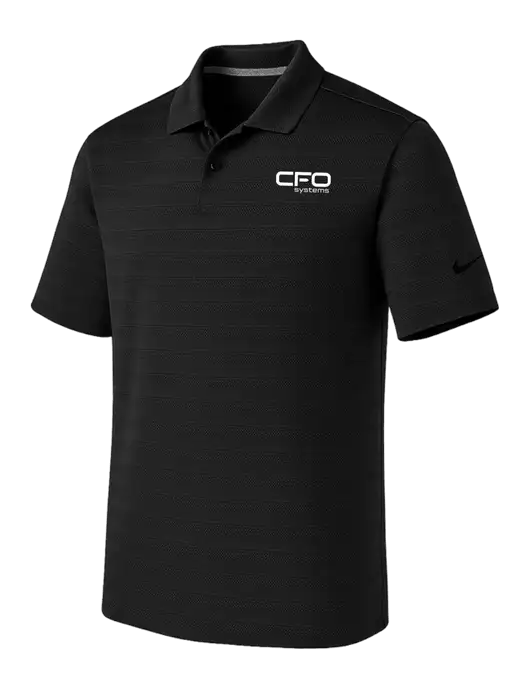 Nike Black Dri-FIT Vapor Jacquard Polo w/CFO Systems Logo