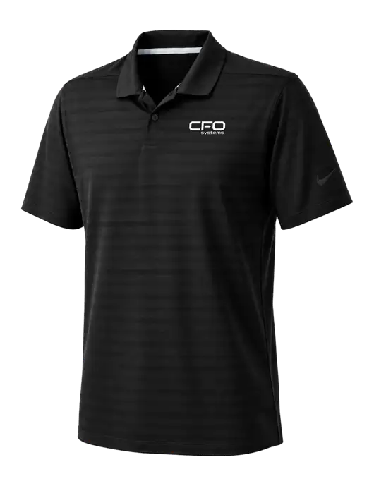 Nike Black Dri-FIT Vapor Jacquard Polo w/CFO Systems Logo