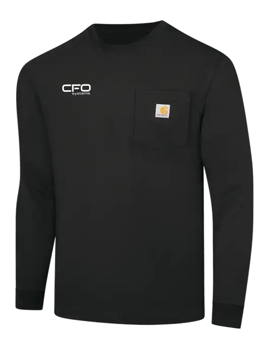 Carhartt Black Workwear Pocket Long Sleeve T-Shirt w/CFO Systems Logo