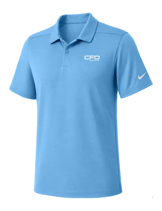 Nike Light Blue Dry Essential Solid Polo w/CFO Systems Logo