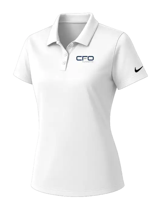 Nike Womens White Dry Essential Solid Polo w/CFO Systems Logo