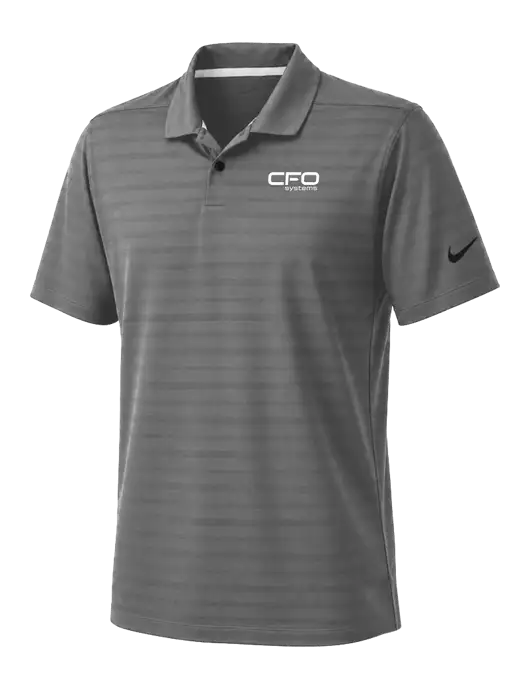 Nike Dark Medium Grey Dri-FIT Vapor Jacquard Polo w/CFO Systems Logo