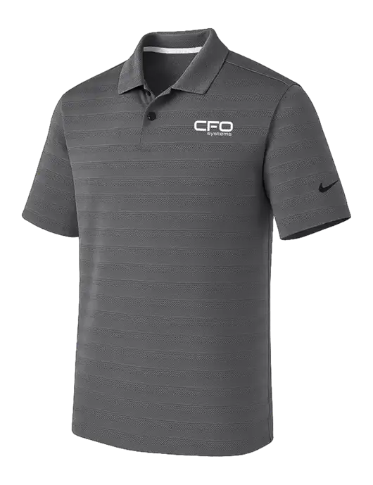 Nike Dark Medium Grey Dri-FIT Vapor Jacquard Polo w/CFO Systems Logo