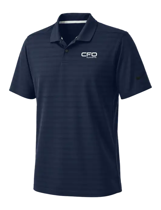 Nike Navy Dri-FIT Vapor Jacquard Polo w/CFO Systems Logo