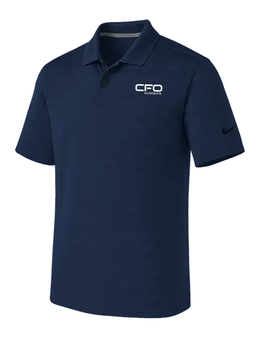 Nike Navy Dri-FIT Vapor Jacquard Polo w/CFO Systems Logo