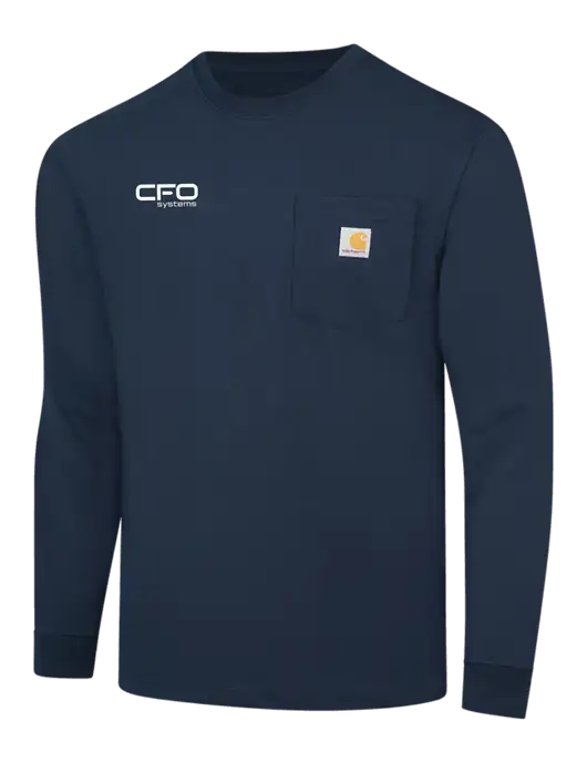 Carhartt Navy Workwear Pocket Long Sleeve T-Shirt w/CFO Systems Logo