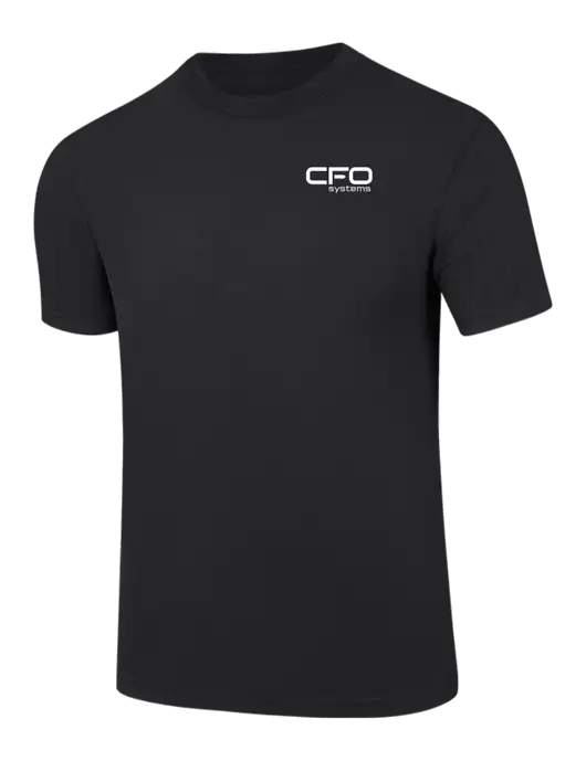 Comfort Colors 6.1 oz Black Heavyweight Ring Spun T-Shirt w/CFO Systems Logo