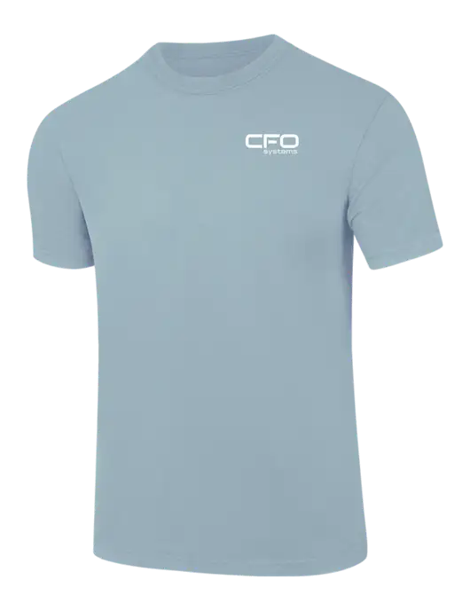 Comfort Colors 6.1 oz Light Blue Heavyweight Ring Spun T-Shirt w/CFO Systems Logo