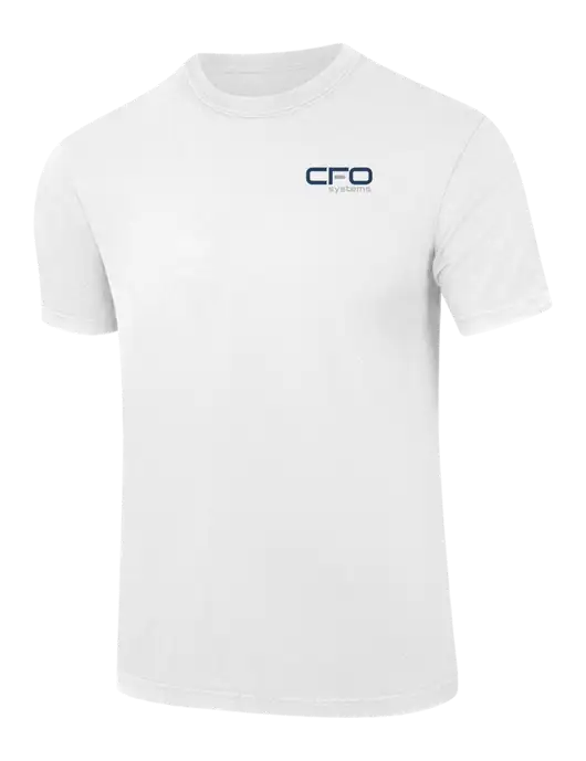 Comfort Colors 6.1 oz White Heavyweight Ring Spun T-Shirt w/CFO Systems Logo