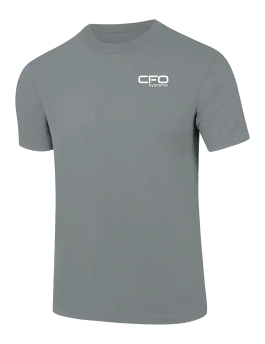 Comfort Colors 6.1 oz Medium Grey Heavyweight Ring Spun T-Shirt w/CFO Systems Logo
