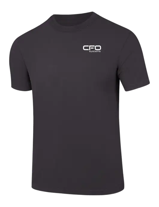 Comfort Colors 6.1 oz Dark Grey Heavyweight Ring Spun T-Shirt w/CFO Systems Logo