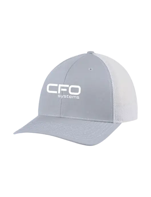 Richardson Adjustable Snapback Original 112 Trucker Cap Light Heather Grey w/White Mesh w/CFO Systems Logo