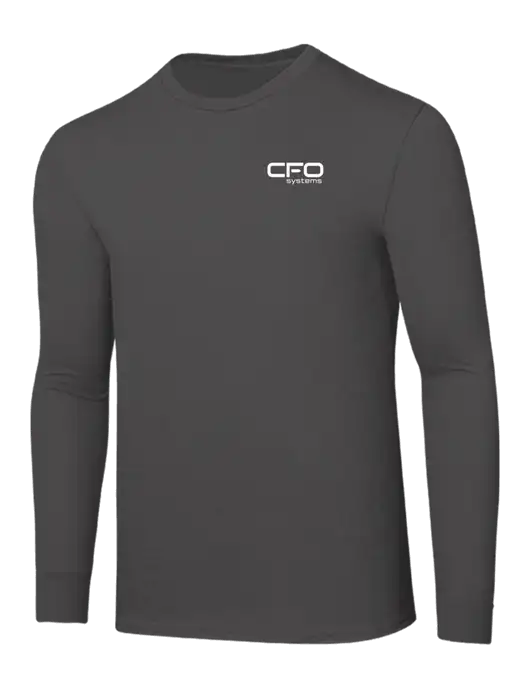 Seriously Soft Dark Grey Long Sleeve T-Shirt w/CFO Systems Logo