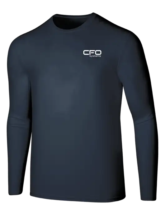 Seriously Soft Navy Long Sleeve T-Shirt w/CFO Systems Logo